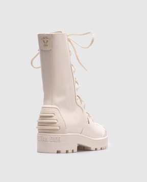 Christian Dior Белые кожаные ботинки Dior Iron KCI674ACA