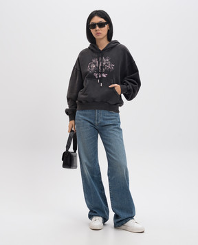Off-White Серые худи с принтом логотипа OWBB058F24FLE004