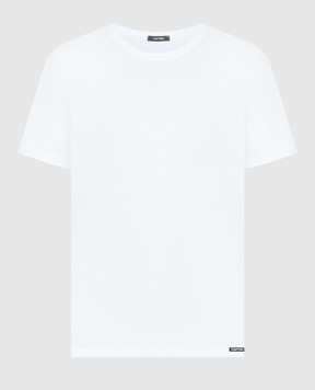 Tom Ford Біла футболка з нашивкою логотипа T4M081410