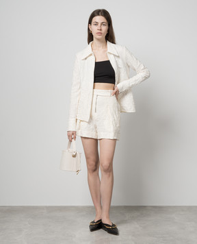 Jil Sander Бежева сорочка з ефектом жатки J02DL0174J20138