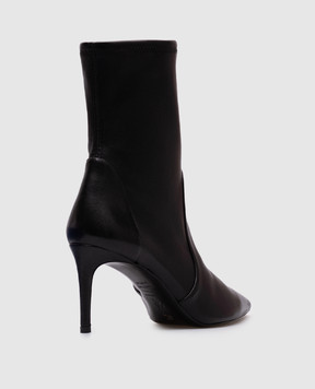 Stuart Weitzman Черные кожаные ботильоны POWER SJ974