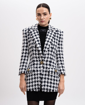 Balmain Твідовий жакет у візерунок EF1SE610XK69