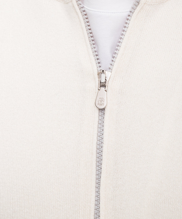 Brunello Cucinelli Білий кардиган з кашеміру M2200106 зображення 5