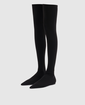 Dolce&Gabbana Черные ботфорты Jersey CU1115AV590