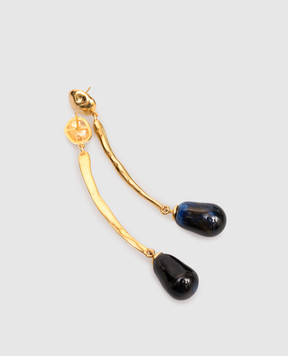 House of Fou Золотисті сережки Waka Cosmos з позолотою 22 карат WAKALONG