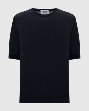 John Smedley Чорна футболка CERICE з вовни мериноса CERICE