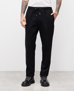 Moncler Черные спортивные брюки с логотипом K20912A0002289ALO