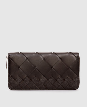 Bottega Veneta Коричневый кожаный кошелек Intrecciato 814838V5UH1