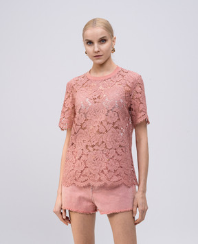 Dolce&Gabbana Розовый топ из кружева F8V21THLM7L