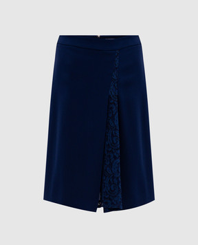 Blumarine Синя спідниця з мереживом 7347