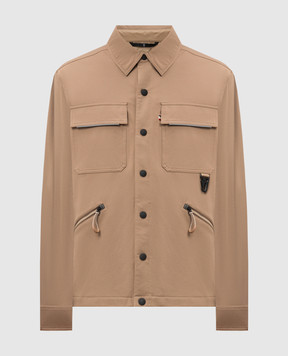 Moncler Grenoble Коричневая ветровка с логотипом J20971G00004539ZB