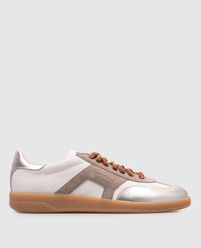 Santoni Білі шкіряні кросівки WBPL61244FARSPSX