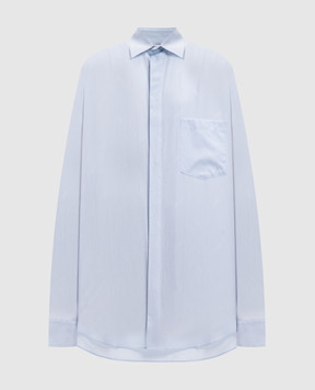 Vetements Блакитна сорочка у візерунок логотипа UA66SH400L