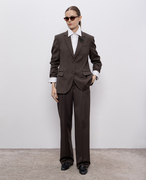 Brunello Cucinelli Коричневий жакет з вовни MG5137512P