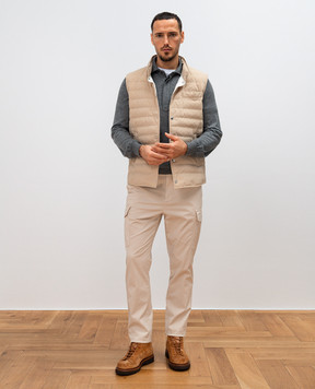 Brunello Cucinelli Серое меланжевое поло из шерсти и кашемира M24805025
