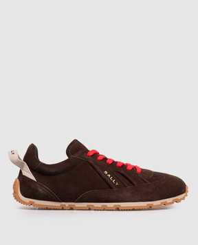 Bally Коричневые замшевые кроссовки Quarry с логотипом WK00CKSU005