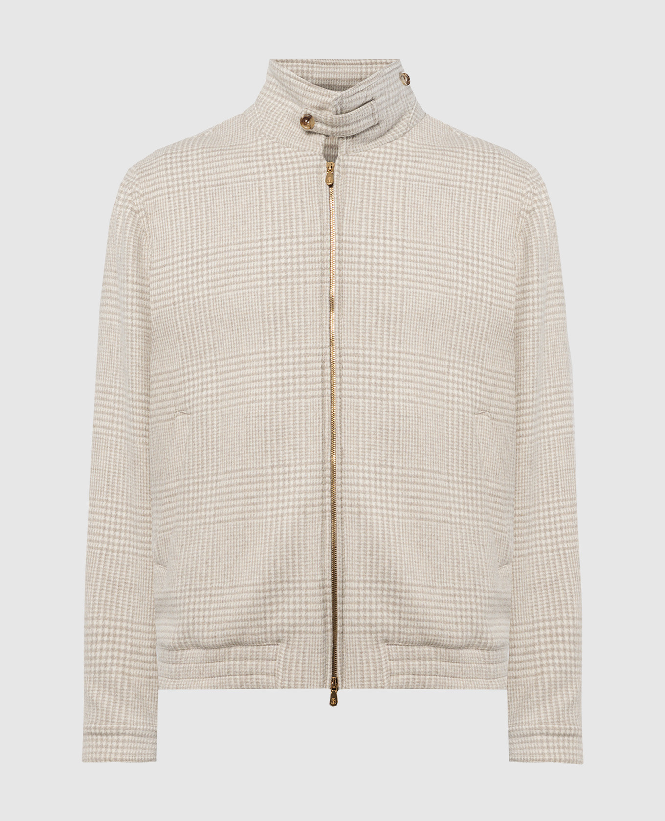 

Бежевая куртка с шерстью в виндзорскую клеточку, Бежевый, Куртки