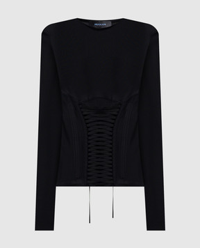 Thierry Mugler Чорний топ зі шнурівкою 25P3TO07706005