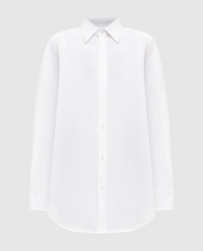 Saint Laurent Біла сорочка з вишивкою монограми логотипа 832339Y1J61