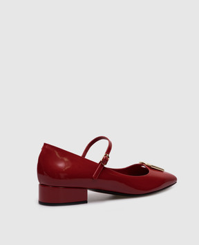 Dolce&Gabbana Красные кожаные глянцевые туфли с логотипом. CD1814A1037