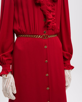 Valentino Золотистий пояс-ланцюжок з логотипом 6W2T0SN6WLR