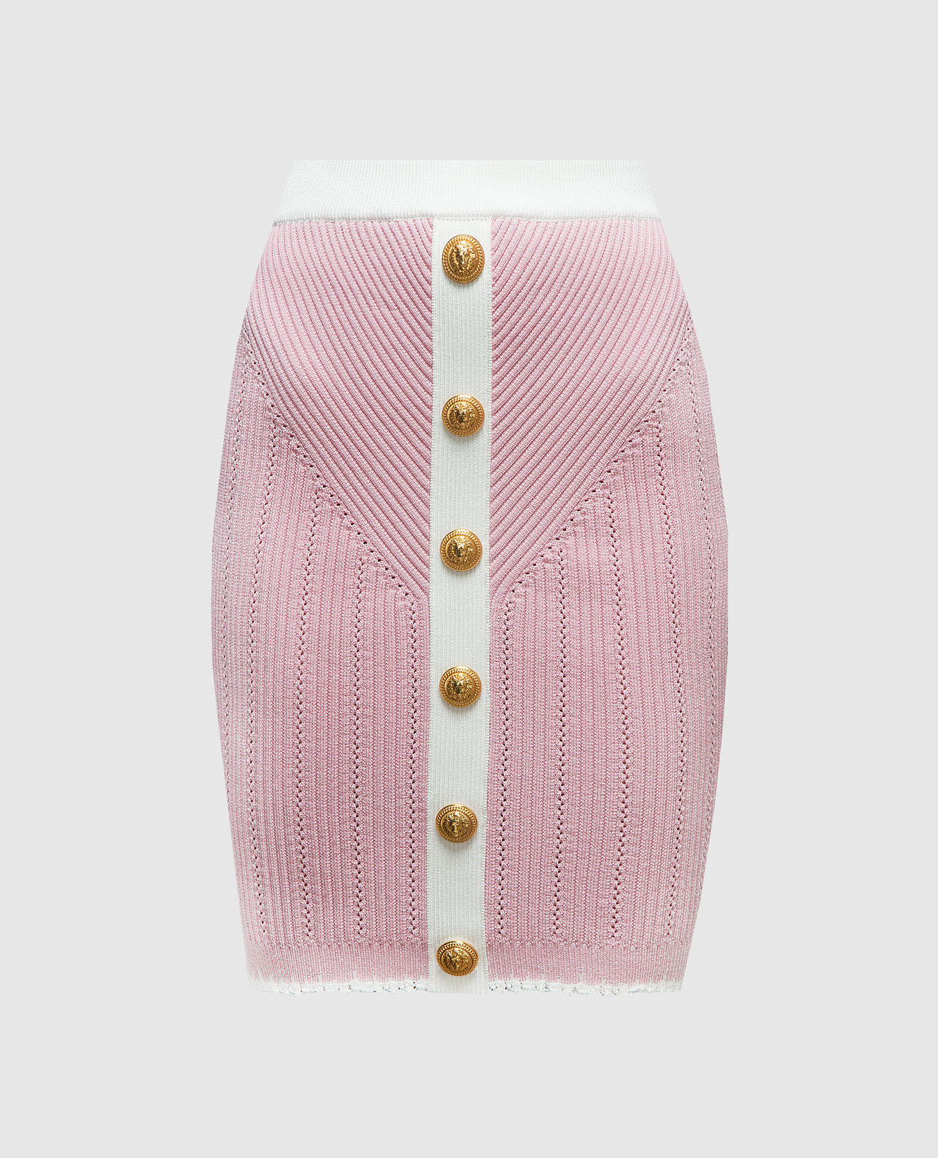 Розовая юбка в фактурный узор
