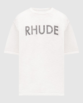 Rhude Белая футболка с принтом логотипа RHPS25TT24012