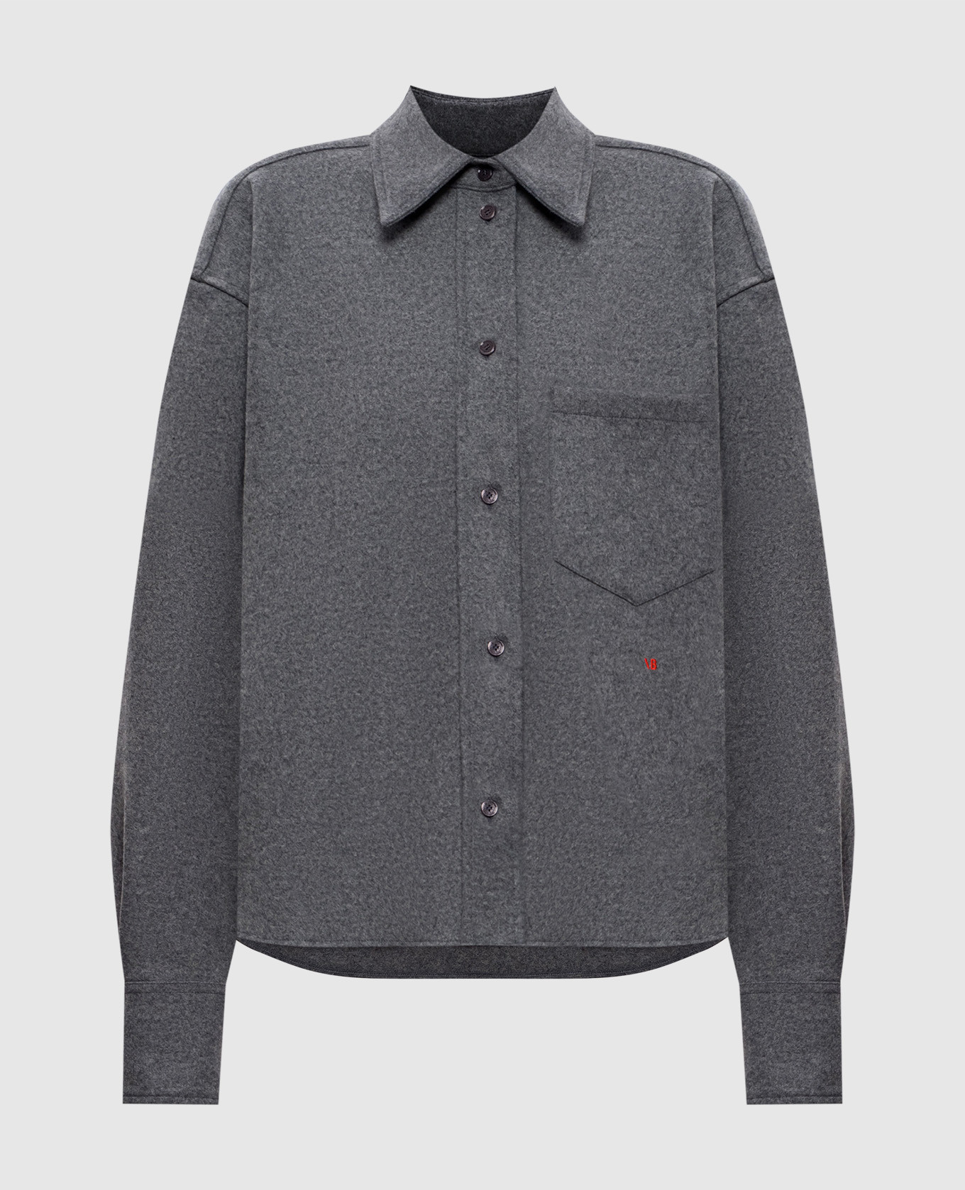 

Серая рубашка из шерсти и кашемира, Серый, Рубашки