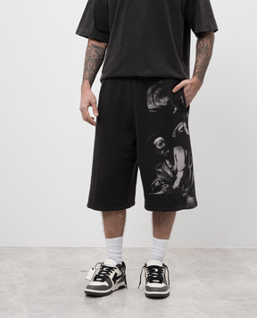Off-White Серые шорты S. Matthew с принтом OMCI016C99FLE001