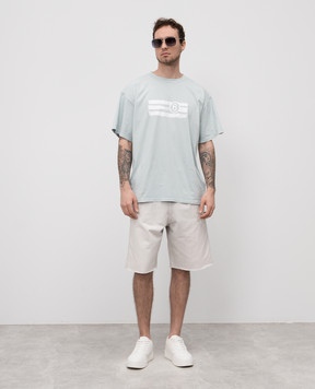 Maison Margiela MM6 Зеленые шорты с вышивкой логотипа SH2MU0015M35439