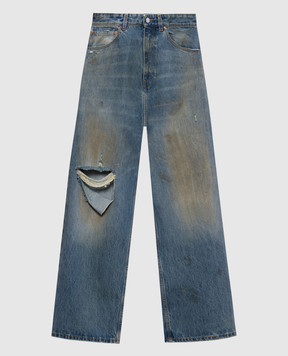 Vetements Сині джинси з вінтажним ефектом UH76DP180LD