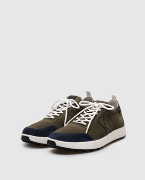 Kiton Зелені кросівки з логотипом USSA031N01217