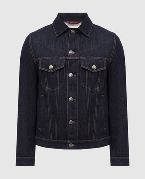 Brunello Cucinelli Синя джинсова куртка M233P6909