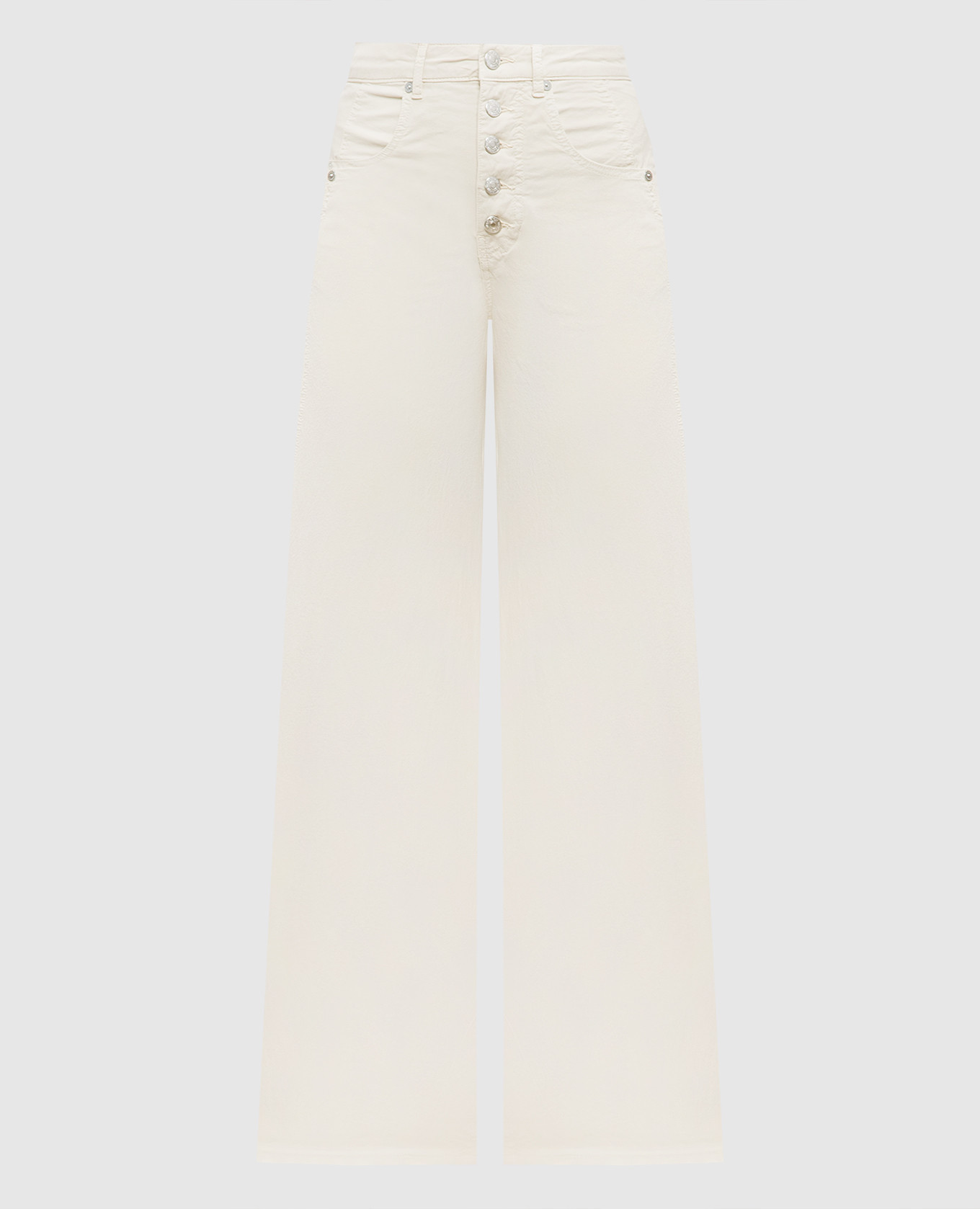 Beige pants with logo patch