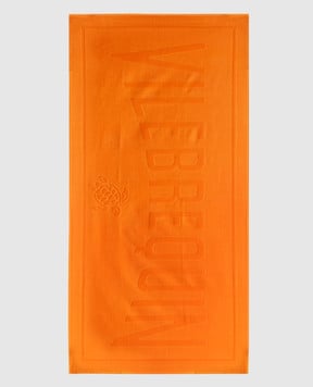 Vilebrequin Оранжевое полотенце с узором логотипа SANC1200