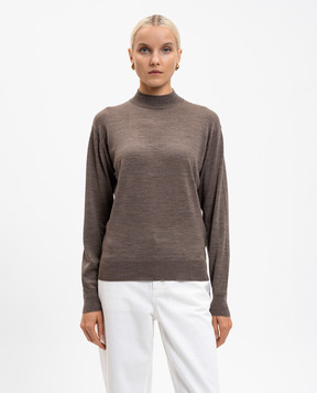 John Smedley Коричневий джемпер Amity з вовни мериноса AMITY