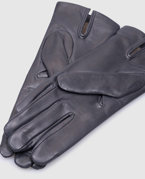 Sermoneta Gloves Серые кожаные перчатки B27