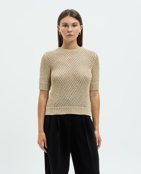 Max Mara Золотистий топ FASTO з люрексом FASTO