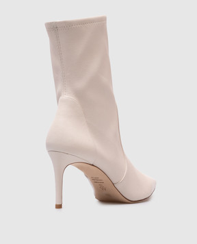 Stuart Weitzman Белые кожаные ботильоны POWER SJ974
