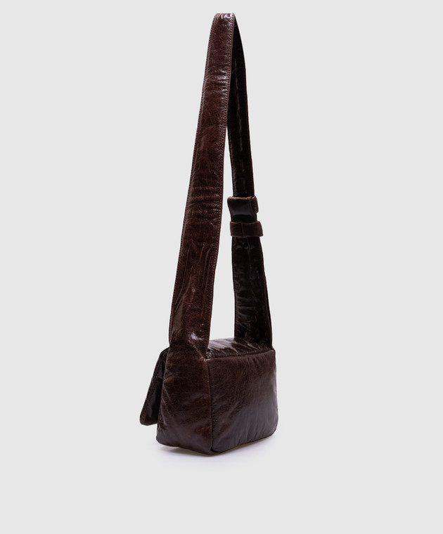 Juun.j Коричневая кожаная сумка с логотипом JW4XD4W52D изображение 3