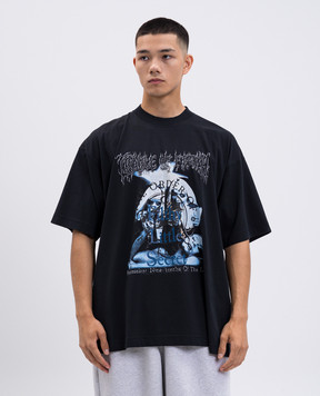 Vetements Черная футболка с брендовым принтом UCF76TR600B