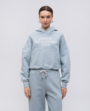 AMIRI Голубой худи с фактурным логотипом AWJYHD1024