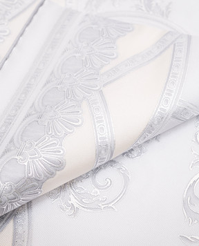 Versace Бежевый платок из шелка в узор Barocco 10016001A13785