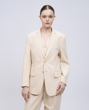 Twinset Желтый жакет с льном 251TP2760