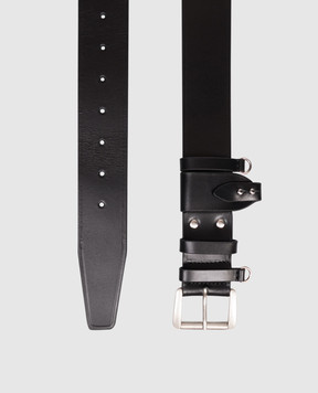 Ann Demeulemeester Черный кожаный ремень с шлевками B0013251LT128