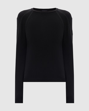 Moncler Чорний лонгслів з вовною J20938D0000489ANQ