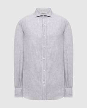 Brunello Cucinelli Сіра сорочка з льону MM6840028