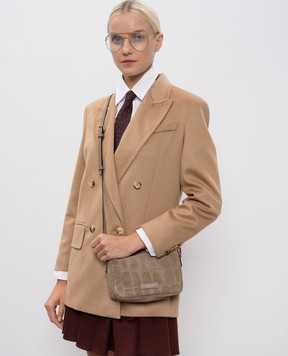 Gianni Chiarini Бежева замшева сумка крос-боді Nora BS10224CMCOCCO