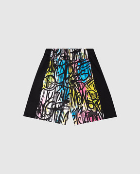 Sprayground Детские черные шорты Street Art SPY1218E