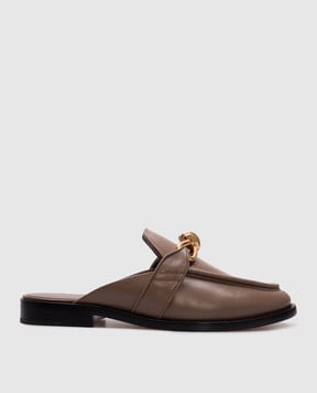 Bottega Veneta Коричневые кожаные мюли Astaire 817519V5DZ0